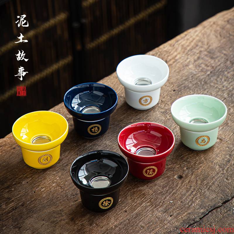 Paint) tea an artifact tea strainer filter creative ceramic tea tea every isolation tea tea accessories