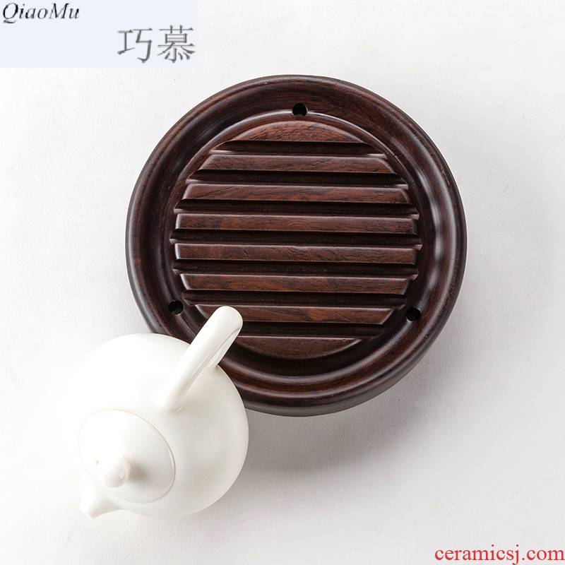 Longed for a whole piece of solid wood opportunely pot bearing pot holder, pot pad ebony teahouse kung fu tea accessories base pot holder