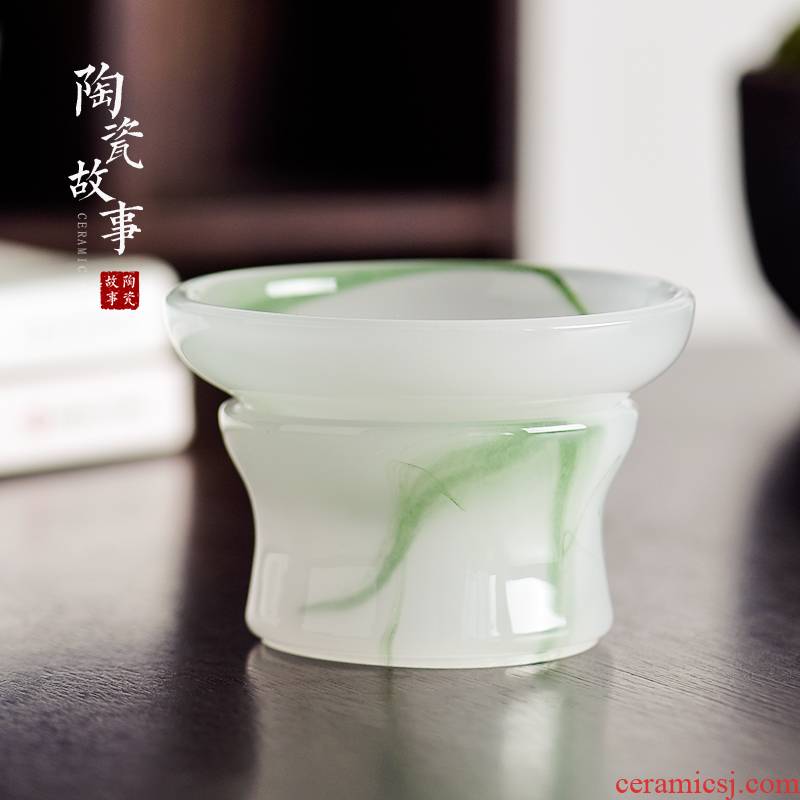 Jade ceramic stories) tea strainer an artifact home tea tea tea tea set insulation fittings filters