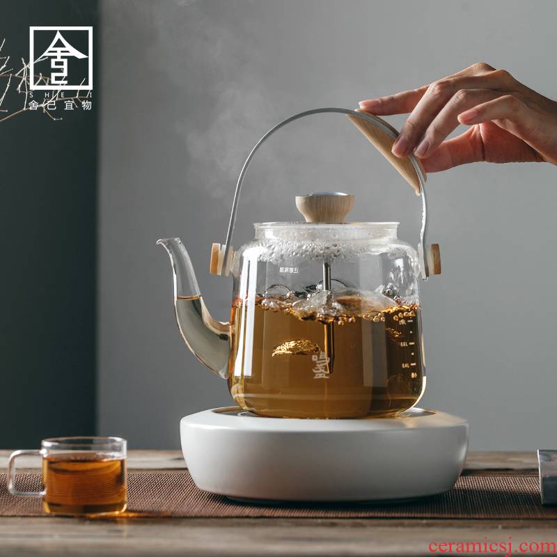 The Self - "appropriate content girder boiling pot cooking two electricity TaoLu tea cooking pot boil tea glass, household