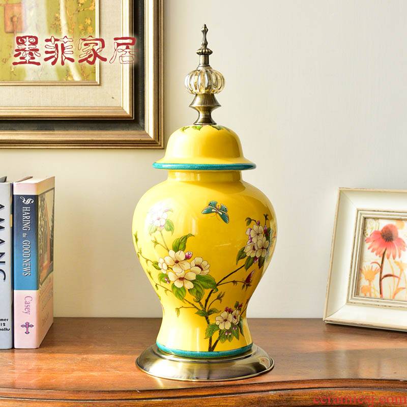 New Chinese style restoring ancient ways American light and decoration ceramics furnishing articles wine home TV ark of the sitting room porch decoration decoration process