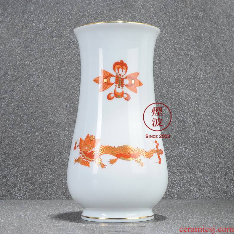 German mason MEISSEN porcelain new clipping red mesa of royal dragon vase home furnishing articles 150 mm