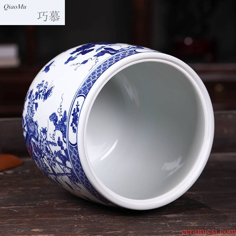 Qiao mu jingdezhen pickle jar sealed as cans ceramic with cover barrel ricer box caddy fixings snack containers POTS 10