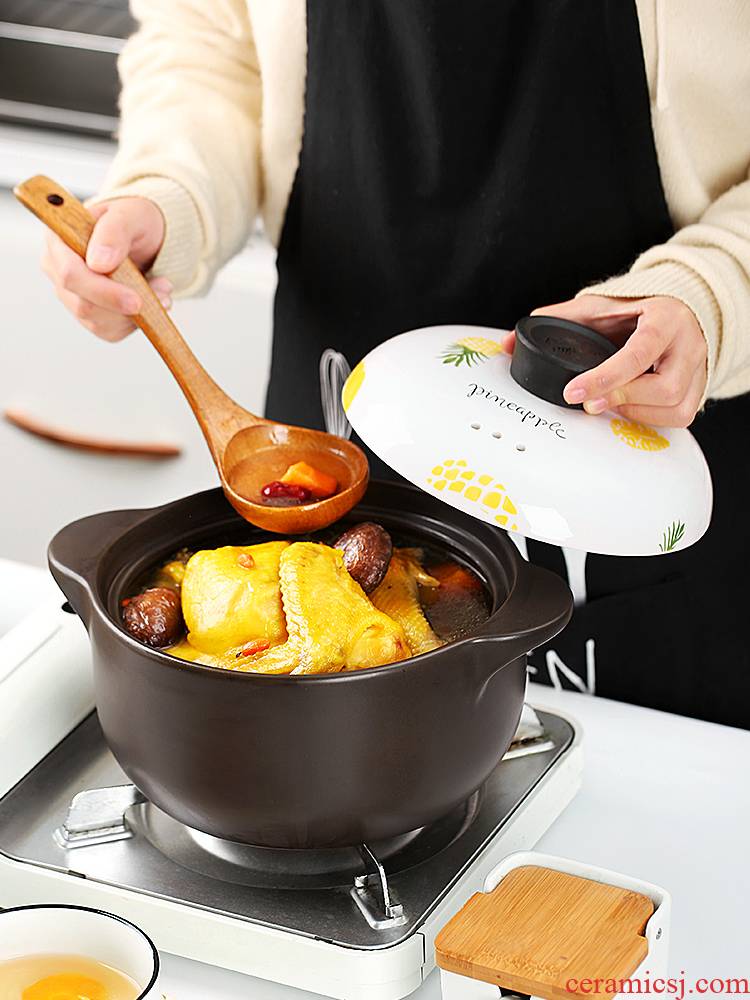 Japanese casserole stew of household kitchen'm burning gas is special soup rice small ceramic high - temperature flame casserole soup pot, pot