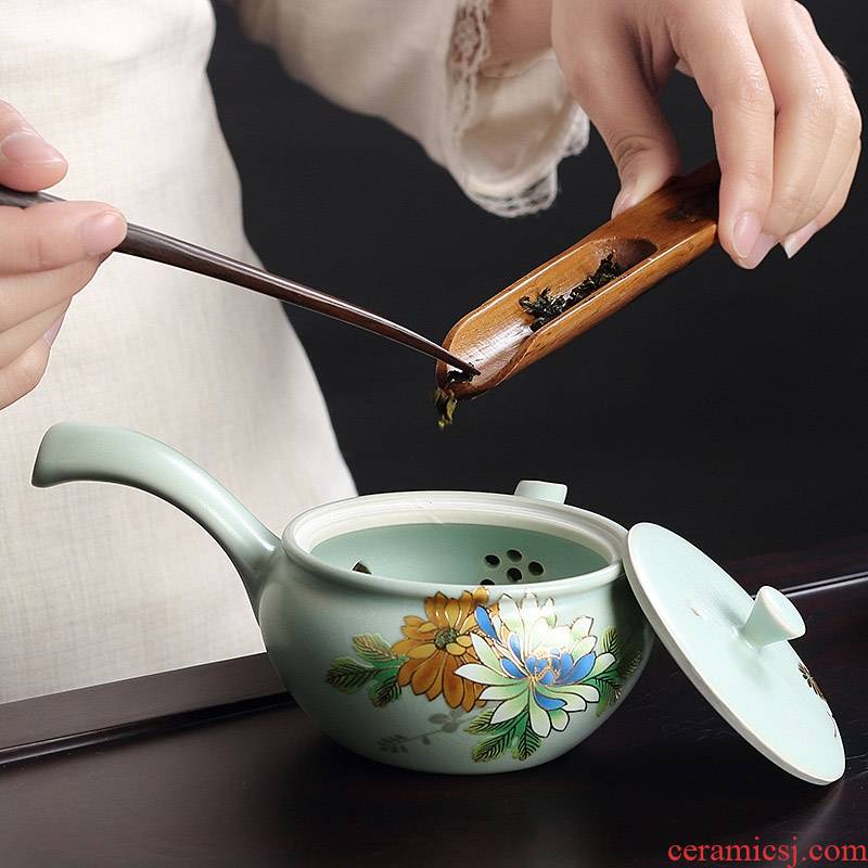Qiao mu on your up side spend pot of stereo on kung fu tea set of a complete set of ceramic tea tea set gift boxes