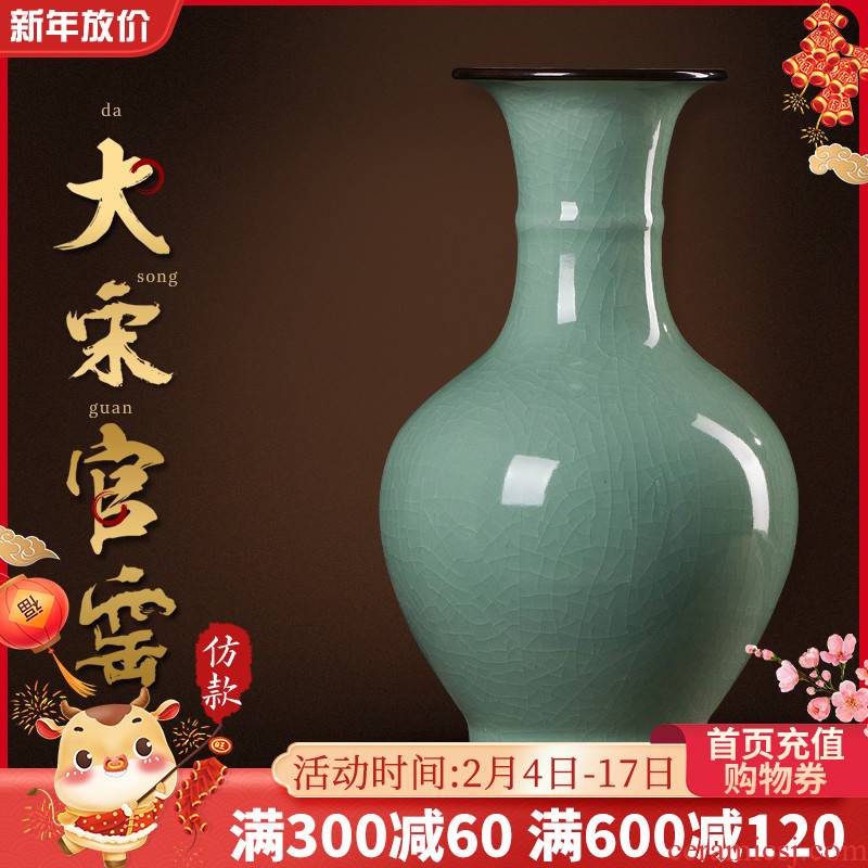 Jingdezhen ceramic vases, flower arranging archaize royal porcelain Chinese TV ark, place of the sitting room porch household act the role ofing is tasted