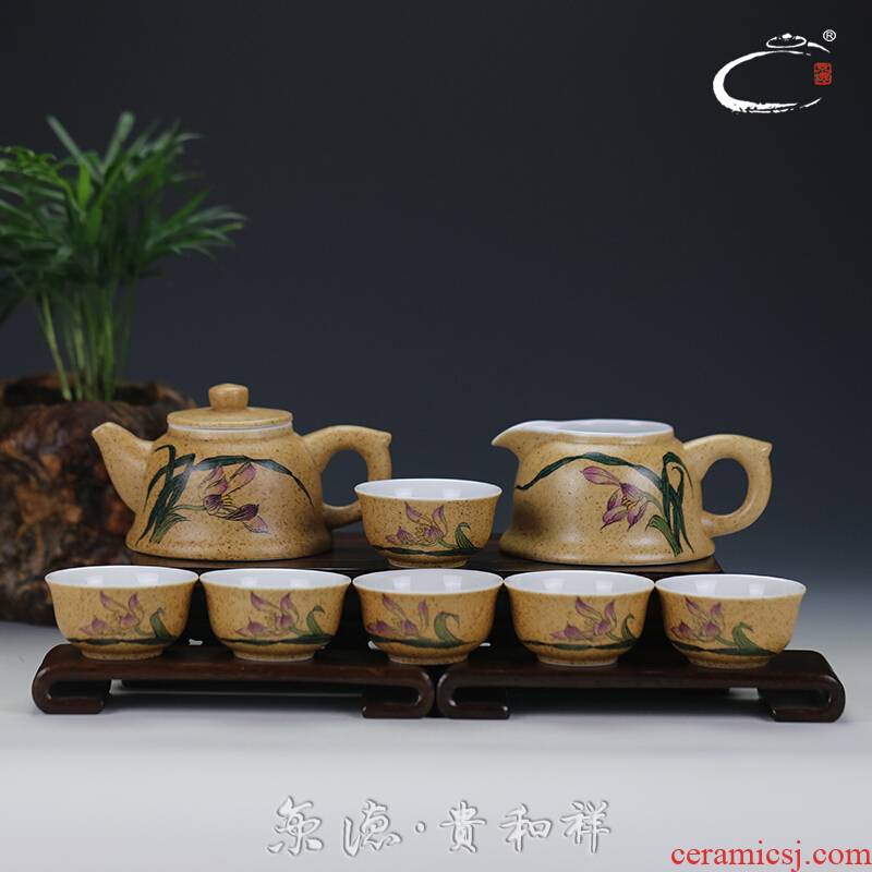 Jing DE and auspicious jingdezhen hand - made ceramic kung fu tea set gift suit jewel hidden pot of a complete set of groups