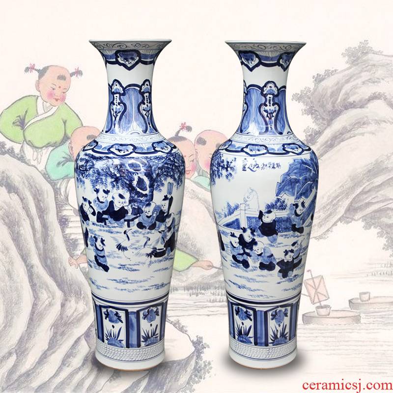 Jingdezhen ceramics hand - made porcelain lad of large vases, furnishing articles of modern Chinese style living room opening gifts
