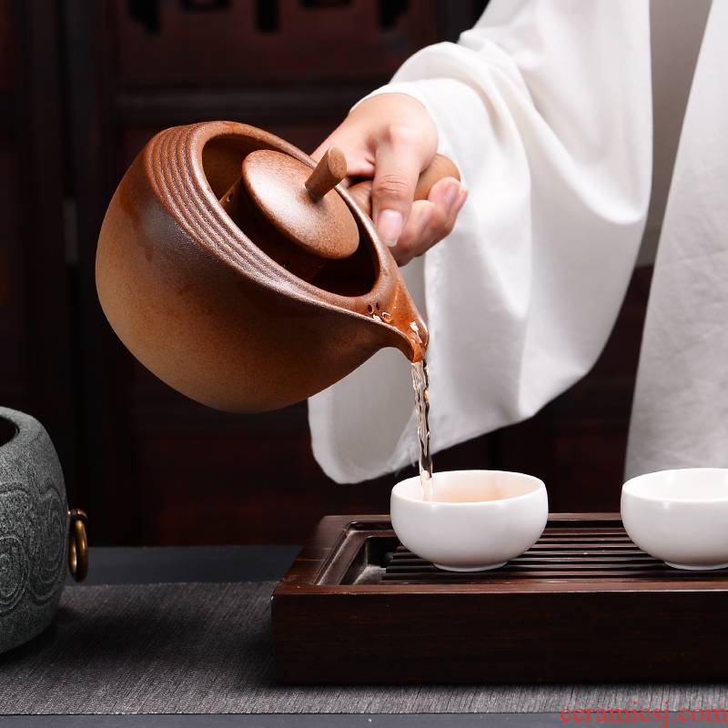 Qiao mu natural new glass pot stone household mini small bluestone boiled tea machine electric TaoLu tea stove kung fu