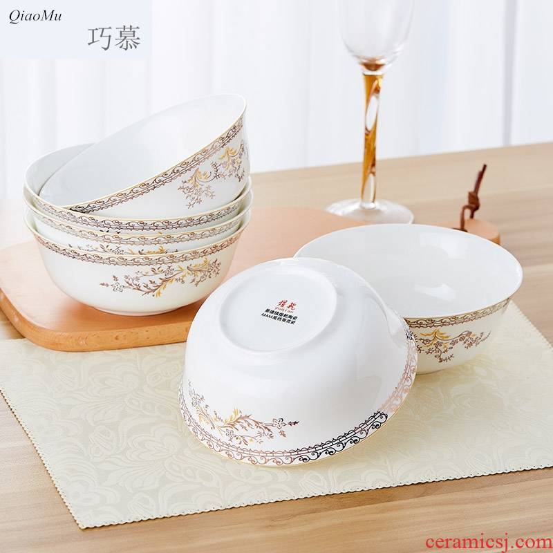 Qiao mu ipads porcelain of jingdezhen ceramics cutlery set to use 6 inch mercifully rainbow such use large rice bowls large soup bowl