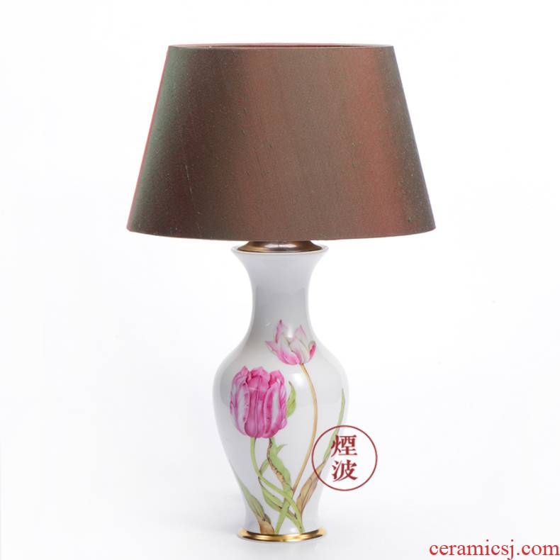 German HOME mason MEISSEN porcelain lamps tulip vase type desk lamp that occupy the HOME furnishing articles
