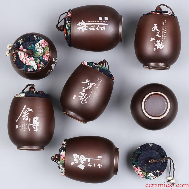 Hui shi ceramic tea pot box firewood seal pot small tea gift packing box mini storage tank to the custom