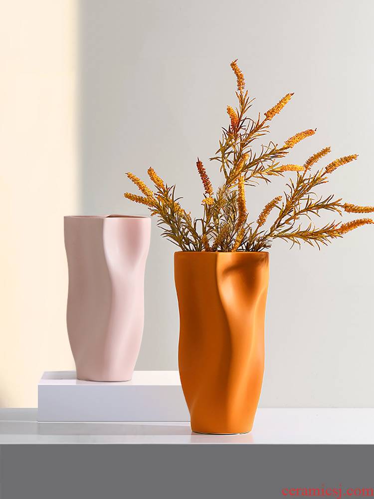 Modern Nordic creative ceramic vase furnishing articles contracted sitting room flower arranging aqua dried flower table for household decoration