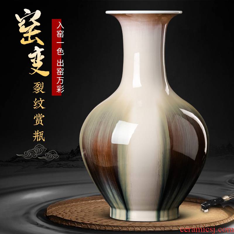 Jingdezhen ceramics archaize crack vases, flower arranging Chinese style furnishing articles, the sitting room porch home TV ark, adornment