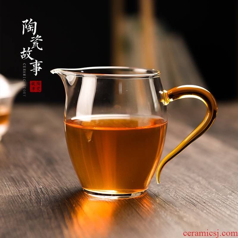 Ceramic fair story glass cup) suit one high - grade Japanese tea high - temperature tea sea points
