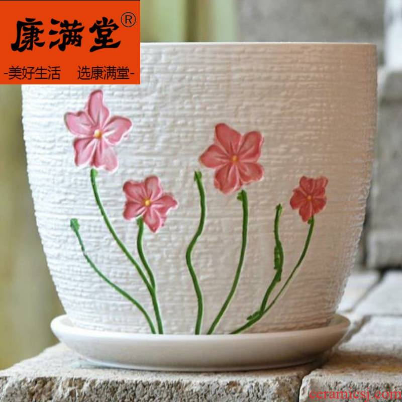 ~ fleshy ceramic restoring ancient ways is the balcony vegetable patch water tanks with tray package mail fleshy flower POTS with tap basin.