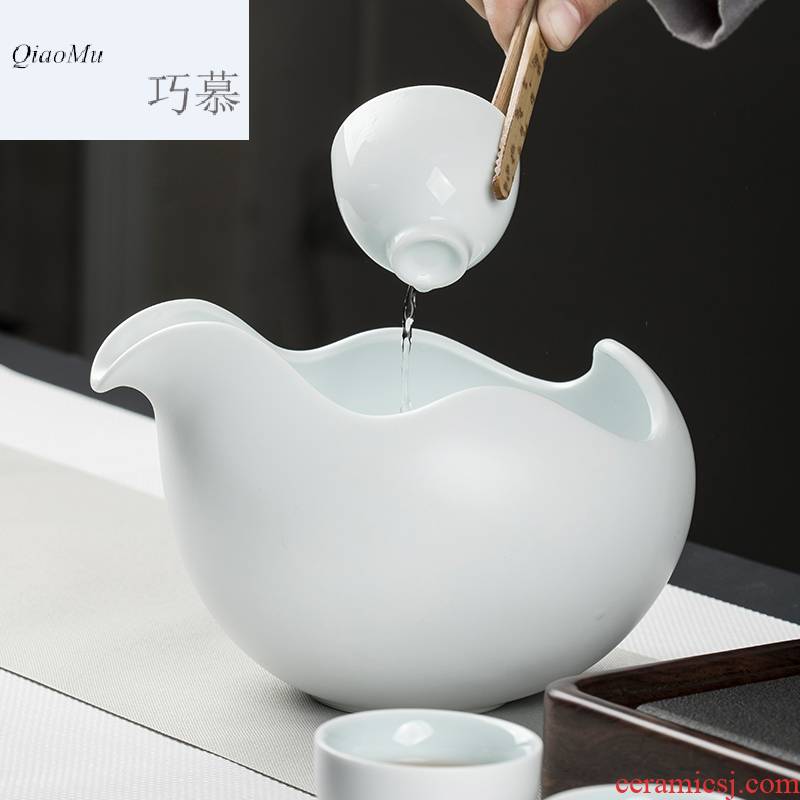Qiao mu CMJ ceramic tea to wash to large household writing brush washer num jar longquan celadon flower pot tea tea taking of spare parts