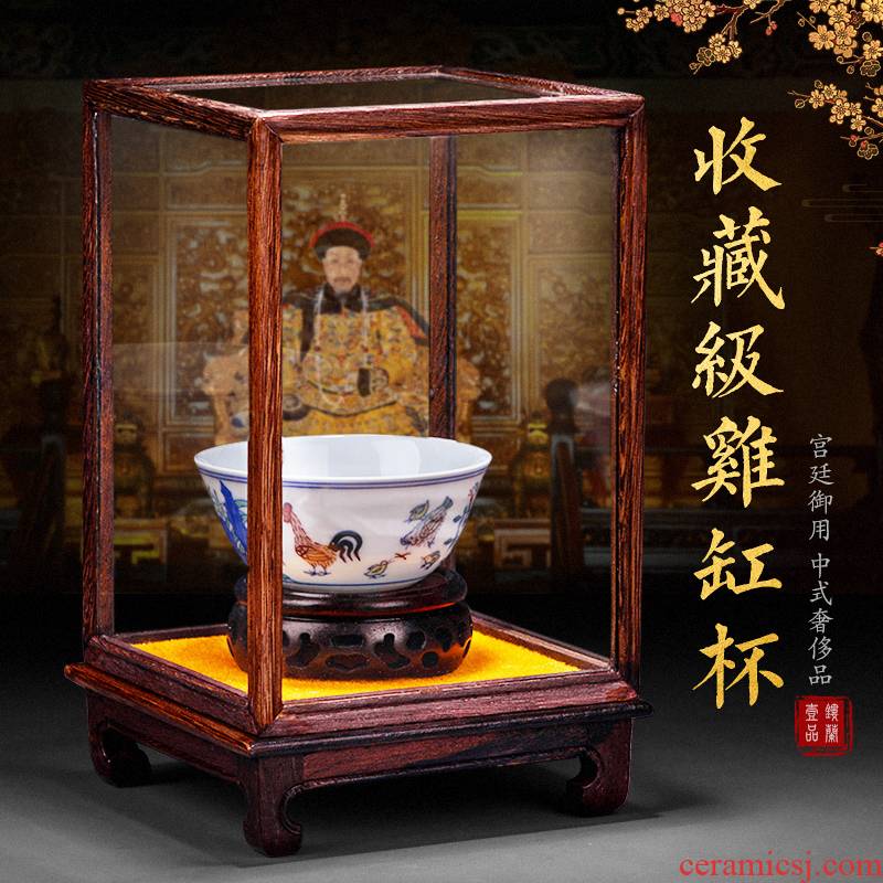 Jingdezhen archaize Ming chenghua bucket color cup master cup ceramic cups chicken cylinder sample tea cup bowl retro light cup