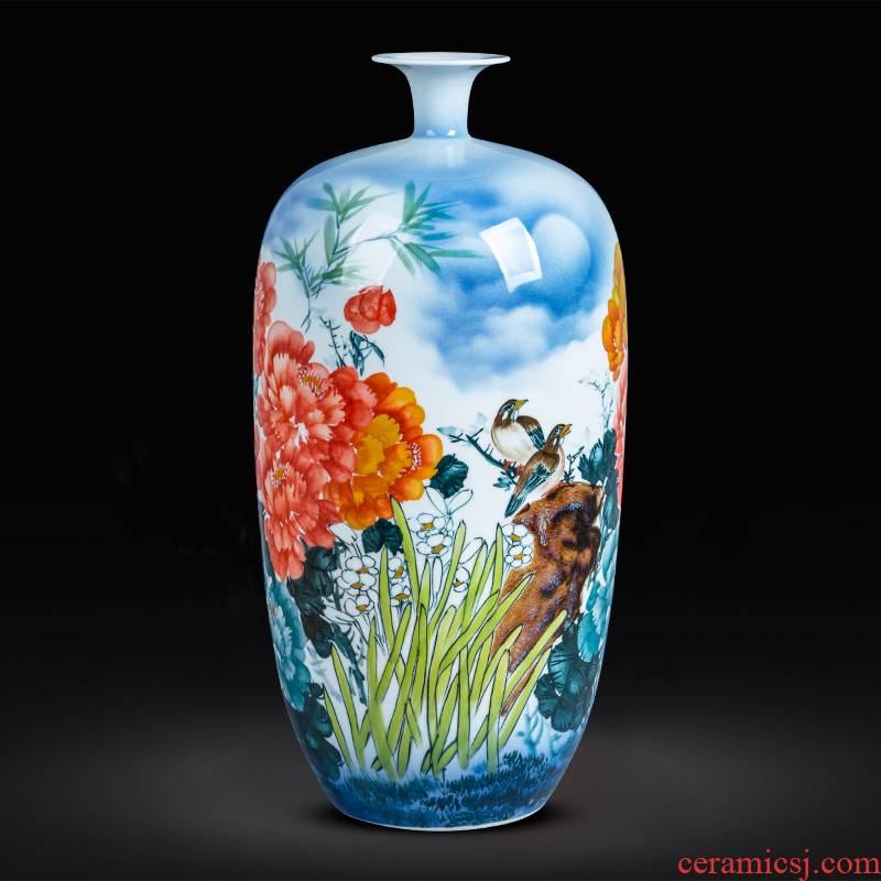 Jingdezhen ceramics hand - made blooming flowers small expressions using of large vases, sitting room of Chinese style household adornment furnishing articles