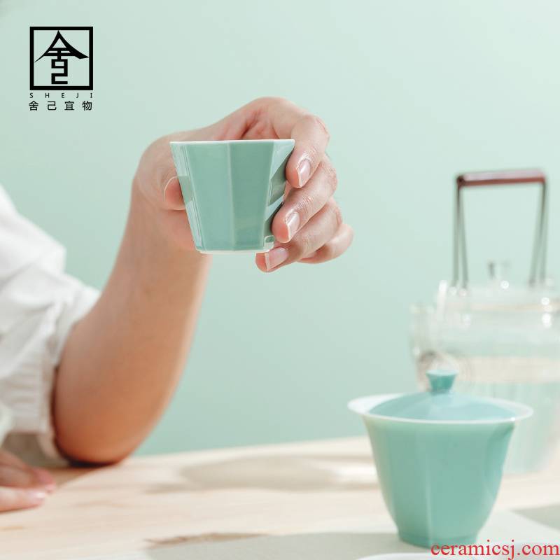 The Self - "appropriate content pale hand sample tea cup small cups jingdezhen ceramic masters cup home of kung fu tea cups