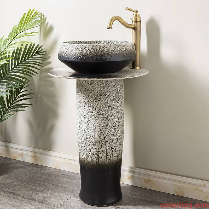 Pillar lavabo floor sink basin household basin of Pillar type lavatory is suing one ceramic column 5