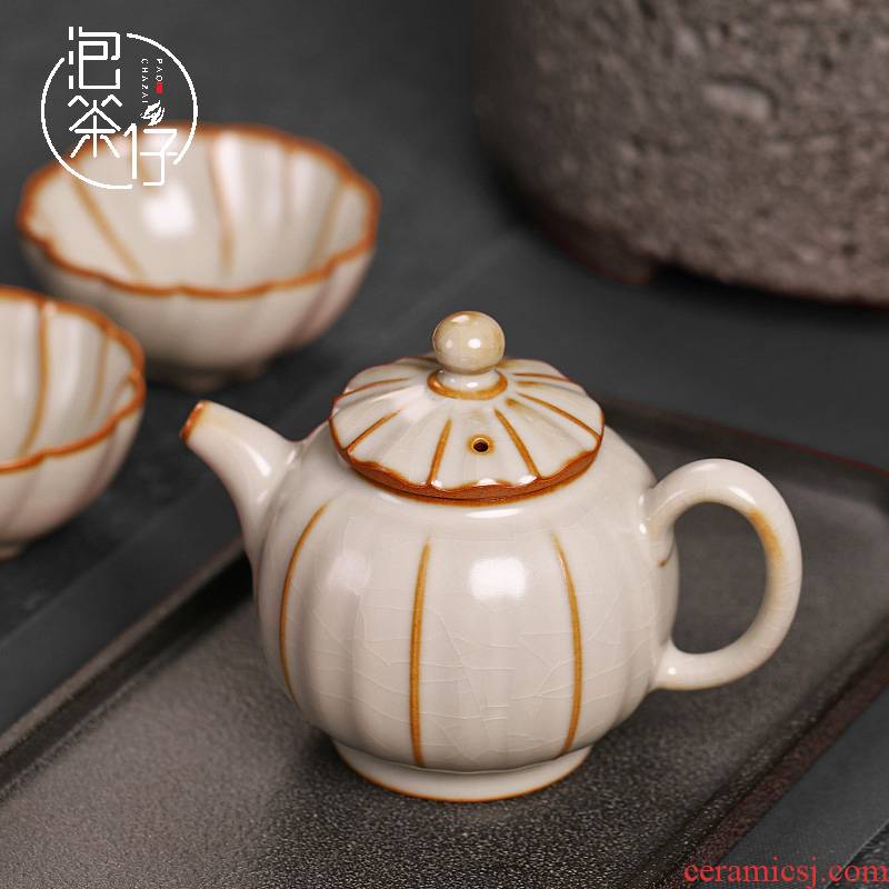 Open the slice your up kunfu tea pot can keep ice crack small ceramic teapot single pot of large capacity domestic individual
