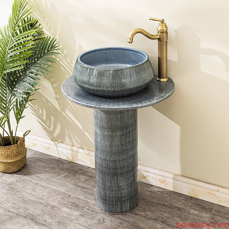 Floor pillar lavabo toilet ceramic lavatory basin balcony is suing the home a whole basin of 14
