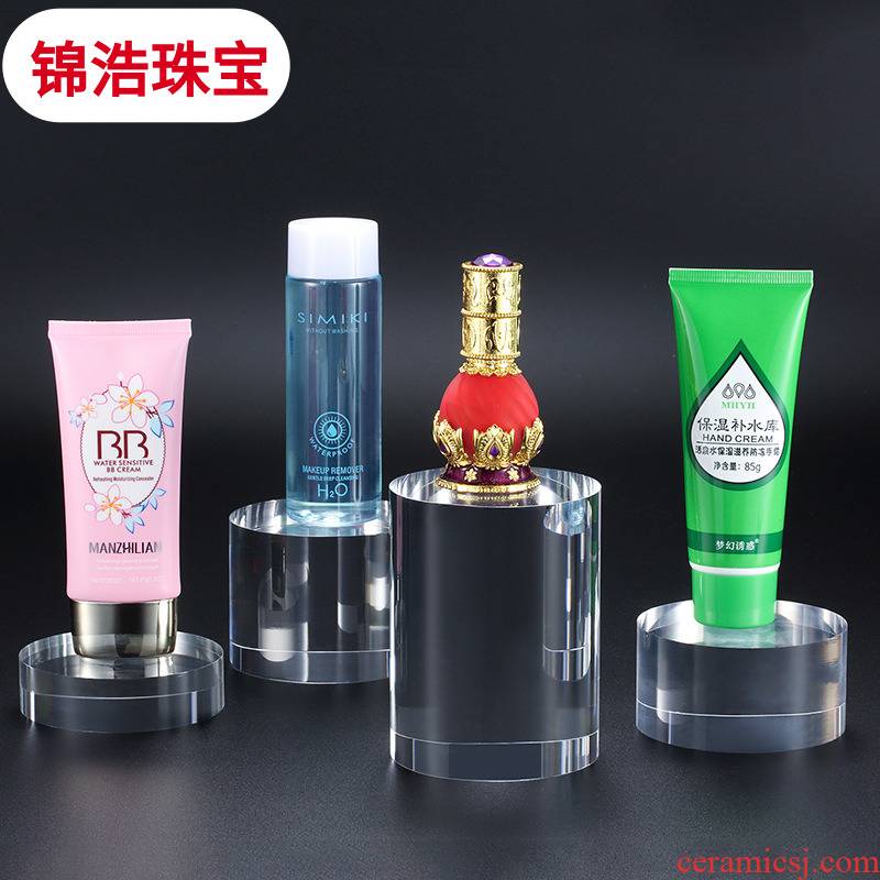 Acrylic transparent cylindrical tap skincare jewelry jewelry base bright small place cm in diameter