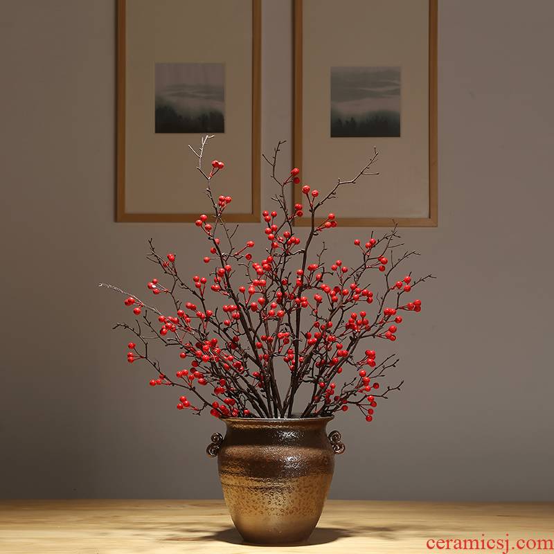 New Chinese style dry flower vase furnishing articles of jingdezhen ceramics home sitting room porch decoration flower arranging flower decoration