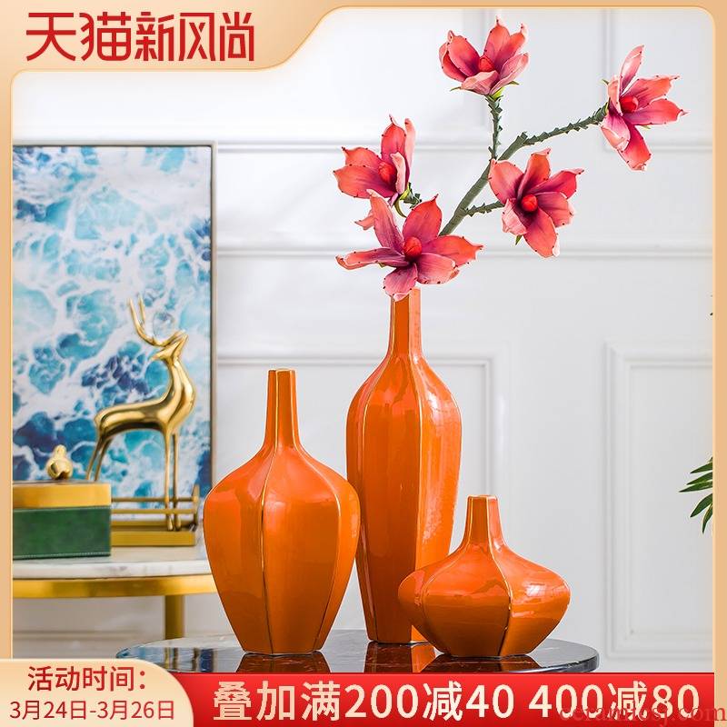 I and contracted vase furnishing articles flower arranging Nordic creative ceramic light sitting room key-2 luxury home TV ark adornment ornament