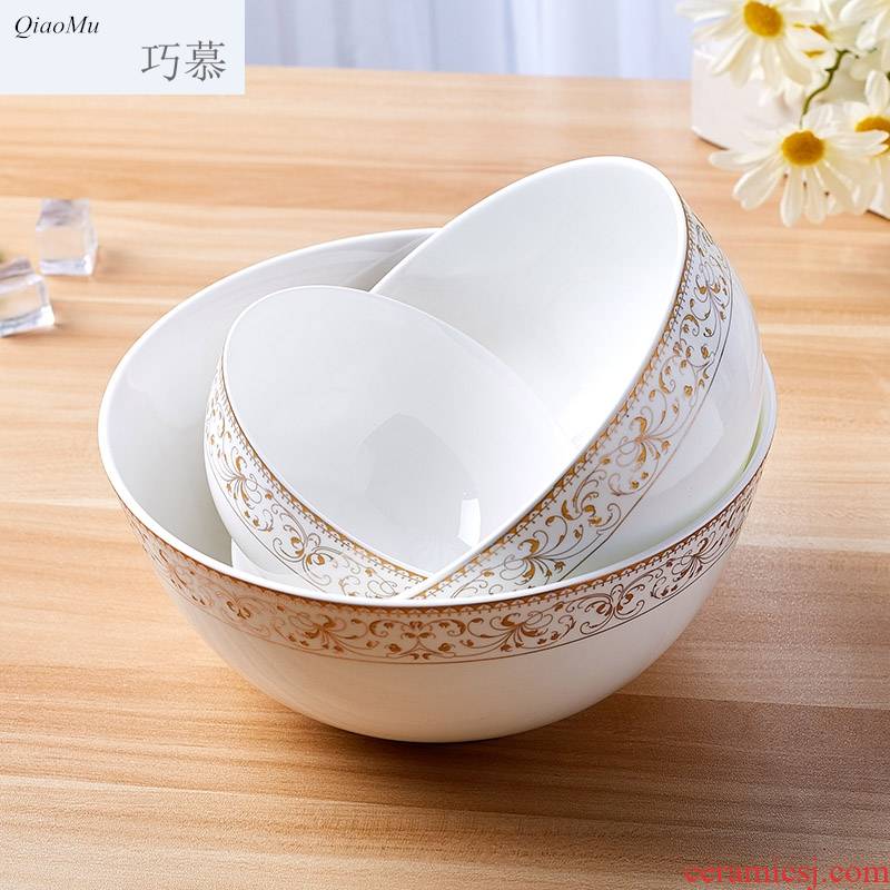 Qiao mu 5 inch bowl of rice bowls jingdezhen ceramic ipads China 7 inch bowl 8 inch big bowl butterfly orchid up phnom penh Europe type