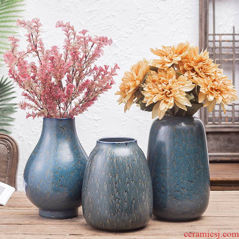 Vase is placed in the sitting room is light and decoration ceramics dried flowers, flower arranging Chinese American Nordic creative contracted table web celebrity