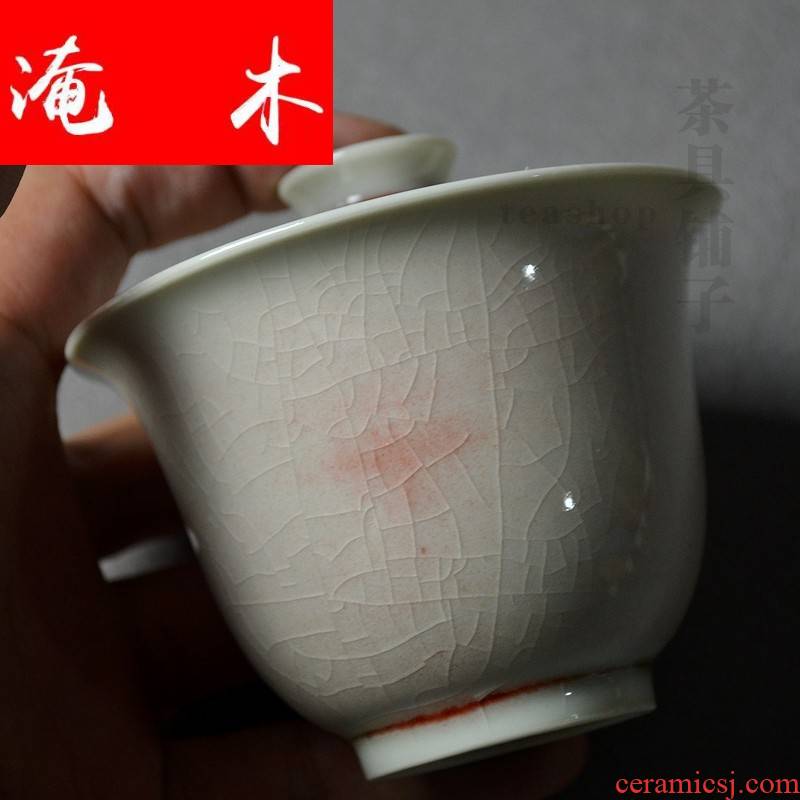 Flooded jingdezhen wood antique tureen dai li type bowl mercifully time tea bowl on hand