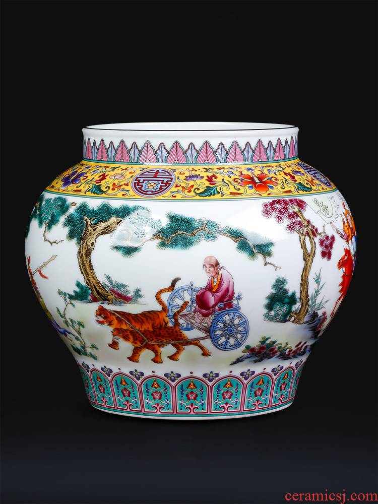 Antique vase guiguzi setting tank enamel porcelain of jingdezhen ceramics home sitting room adornment is placed