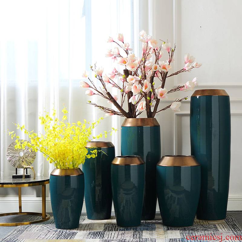 European ceramic vase of large sitting room large I and contracted dry flower, flower POTS villa decorations furnishing articles