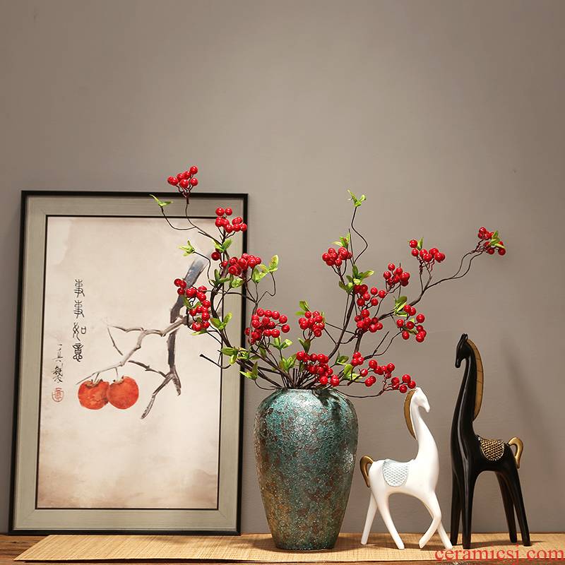 Modern creative home sitting room porch place jingdezhen ceramics vase decoration decoration new Chinese zen