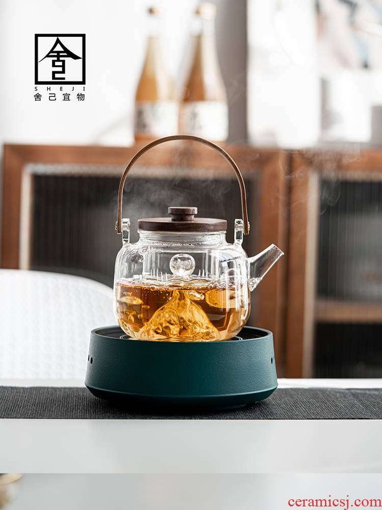 The Self - "appropriate content glass teapot cooked this teapot with thick hot tea separation of tea boiling tea stove electric TaoLu tea