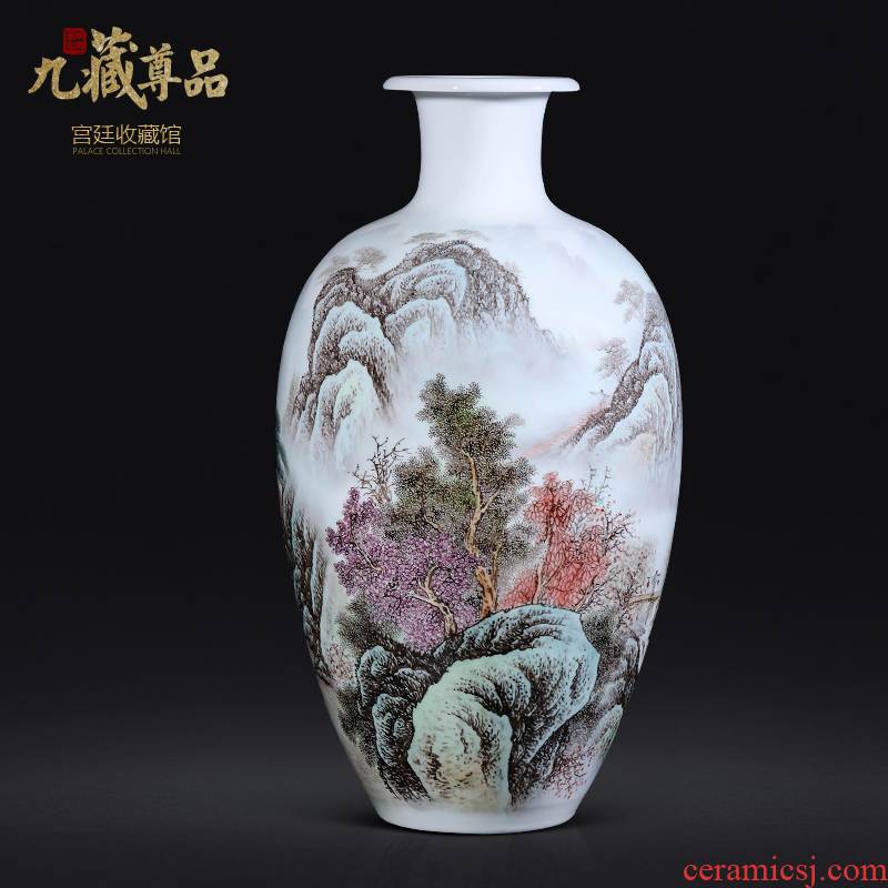 Dong - Ming li hand - made scenery vase of jingdezhen ceramics Chinese style living room TV ark, flower arranging porch is decorated furnishing articles