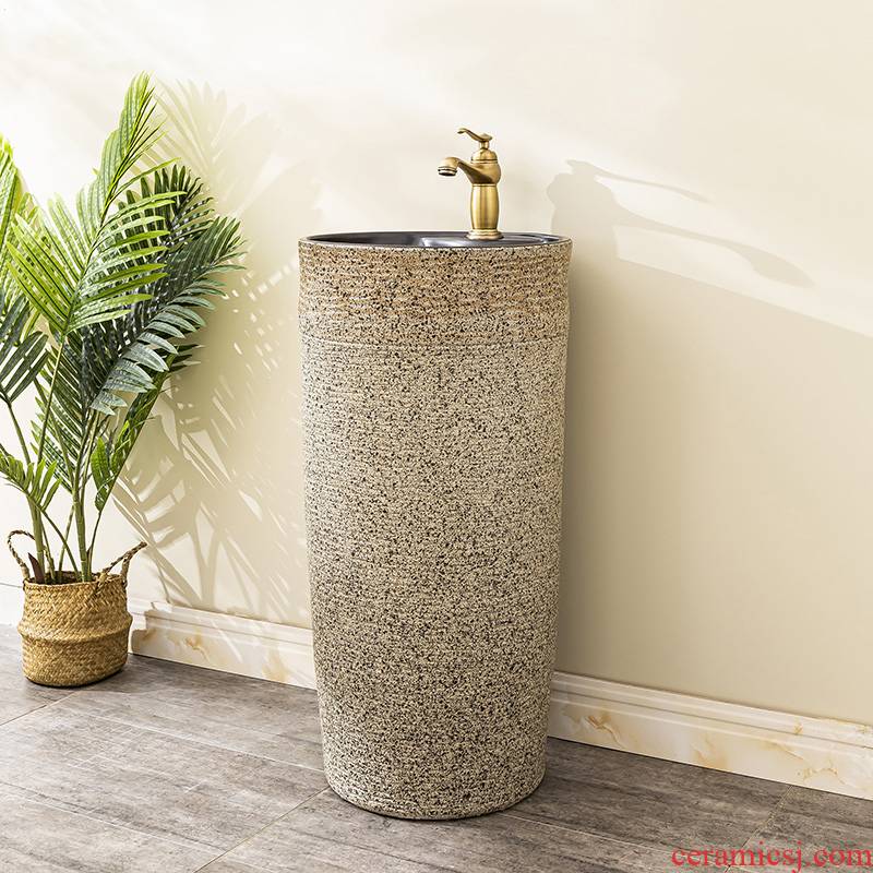 Floor pillar lavabo toilet ceramic lavatory basin balcony is suing the home a whole basin of 12