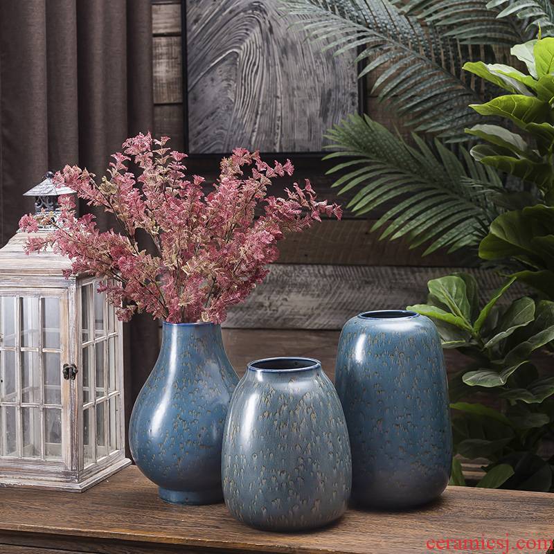 Restore ancient ways the Nordic vases, I and contracted ceramic flower arrangement sitting room furnishing articles furnishing articles coarse some ceramic pot dry flower decoration