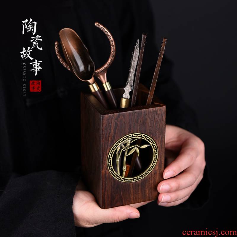 Ceramic story of bamboo tea 6 gentleman 's suit kung fu tea accessories ChaGa tea tea knife tools home