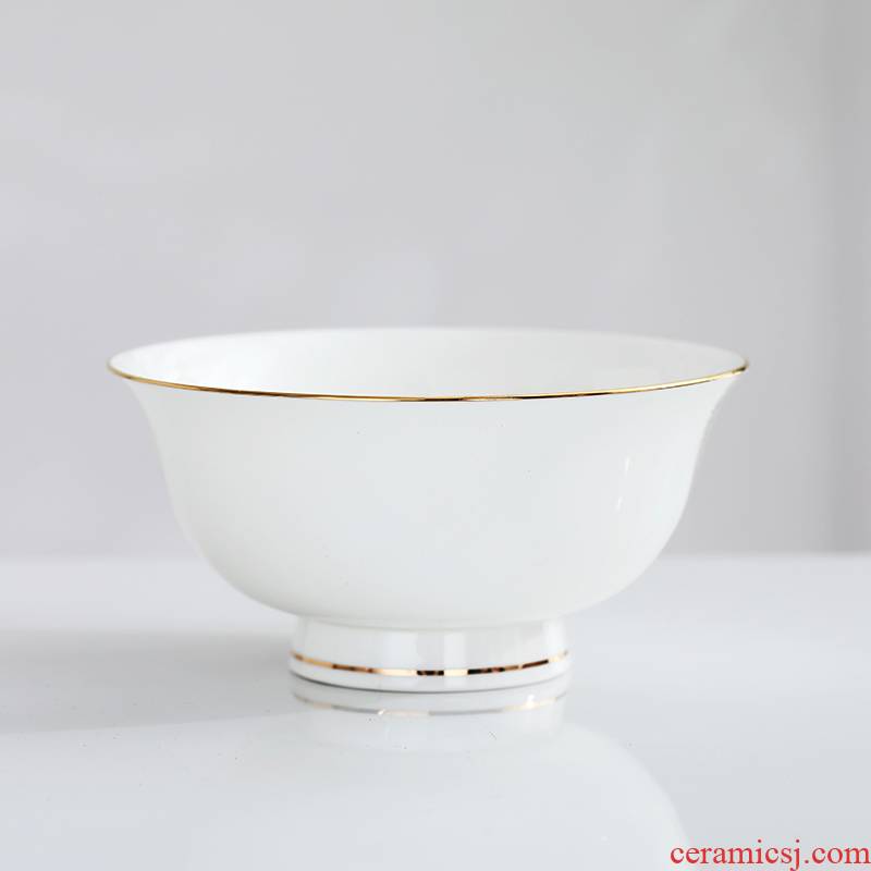 Jingdezhen ceramic rainbow such as bowl bowl home eat rice bowl up phnom penh tall bowl of soup bowl of rice, a bowl of household ceramic bowl prevent hot