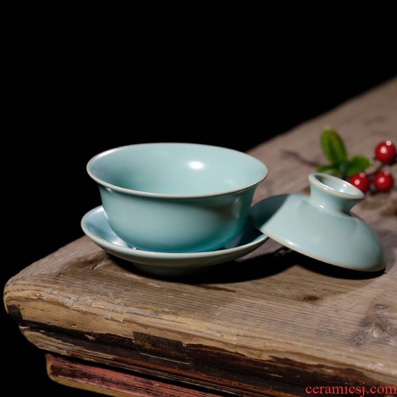 Qiao mu PMZ your up on kung fu tea tureen single ancient ceramic cup three restoring ancient ways to cover cups of tea