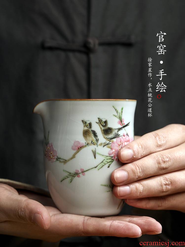 Xu, Jiaxing hand - made peach blossom put water point your up fair can have a cup of tea ware jingdezhen ceramics by hand points to kung fu tea set