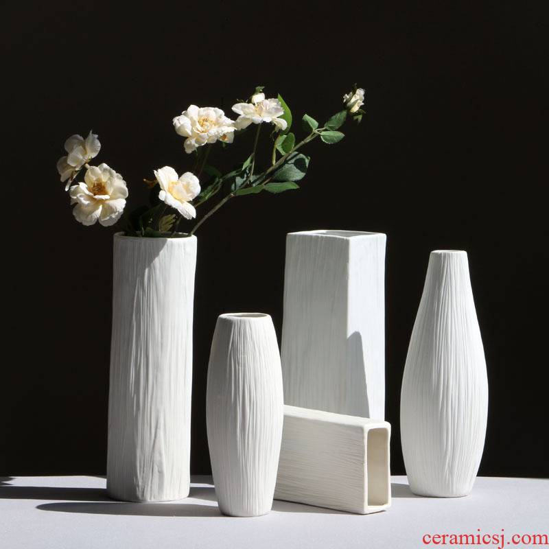 New simple fashion European ceramic vase creative manual pull embryo a fold handicraft furnishing articles