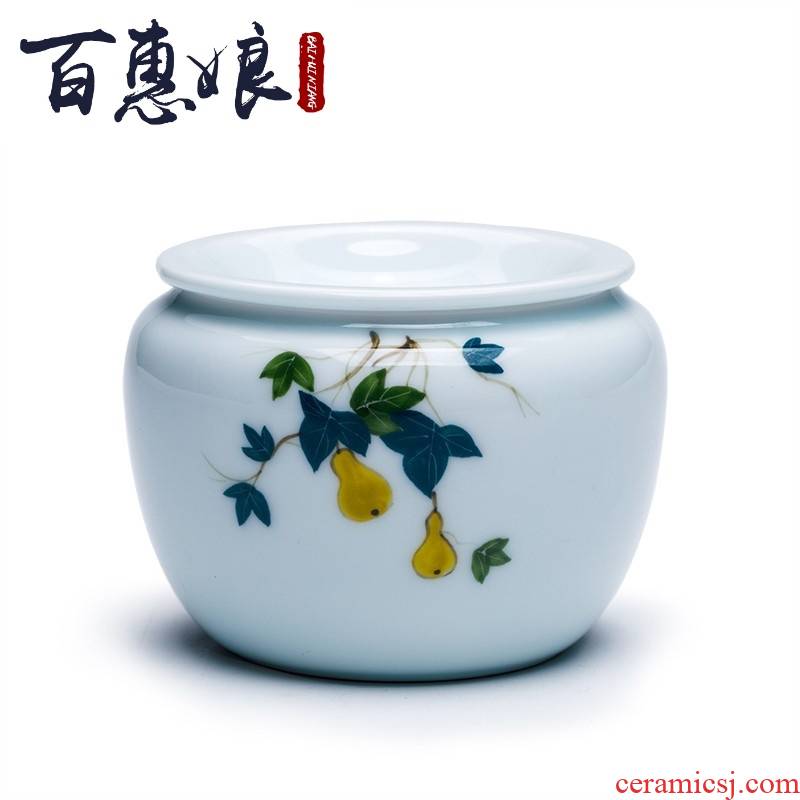 (niang celadon hand - made built water jingdezhen ceramic tea wash in hot water jar kung fu tea tea bucket bucket of dry terms