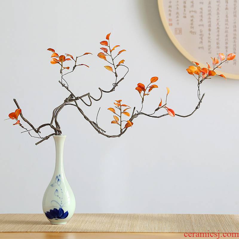 The New Chinese dried flower vases, flower arranging zen home decoration decorative furnishing articles, the sitting room porch checking ceramic flower implement