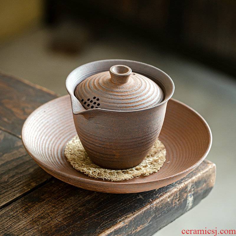 Japanese coarse TaoYan mud hand grasp pot of unglazed teapot tea bearing loofah pet pot pad kung fu tea tureen pot bearing