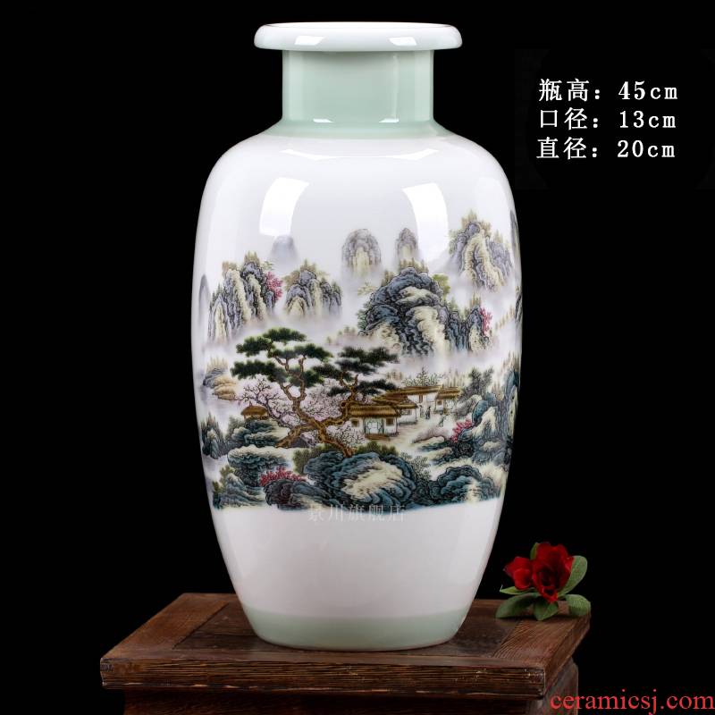 Jingdezhen ceramics landscape painting gourd bottle gourd bottle home furnishing articles mesa of I sitting room adornment is placed