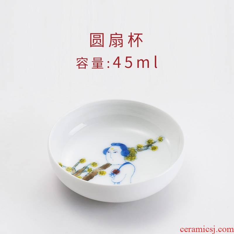 Qiao mu jingdezhen porcelain hand - made ceramic kung fu tea tea tea cup, small cup tea cups